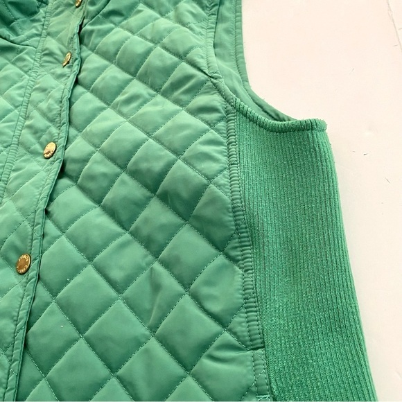 Cynthia Rowley Green Quilted Zip-up Sleeveless Puffer Vest Sz Large Solid Layer - Picture 8 of 16